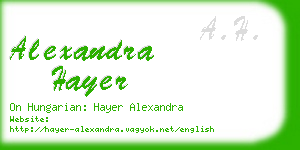 alexandra hayer business card